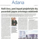 Halil Avcı, yeni inşaat projeleriyle dış pazardak